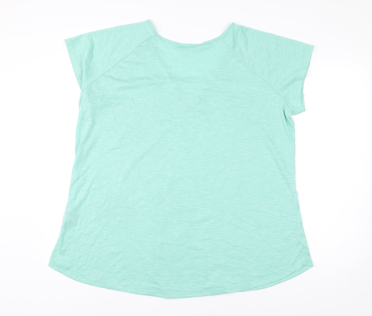 Avenue Women’s Green Size 20 V-Neck Short Sleeve T-Shirt