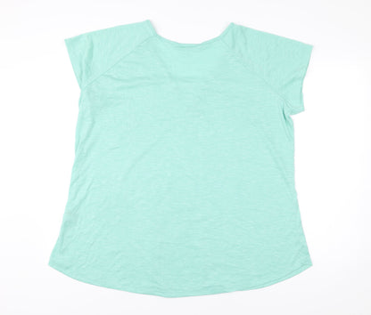 Avenue Women’s Green Size 20 V-Neck Short Sleeve T-Shirt
