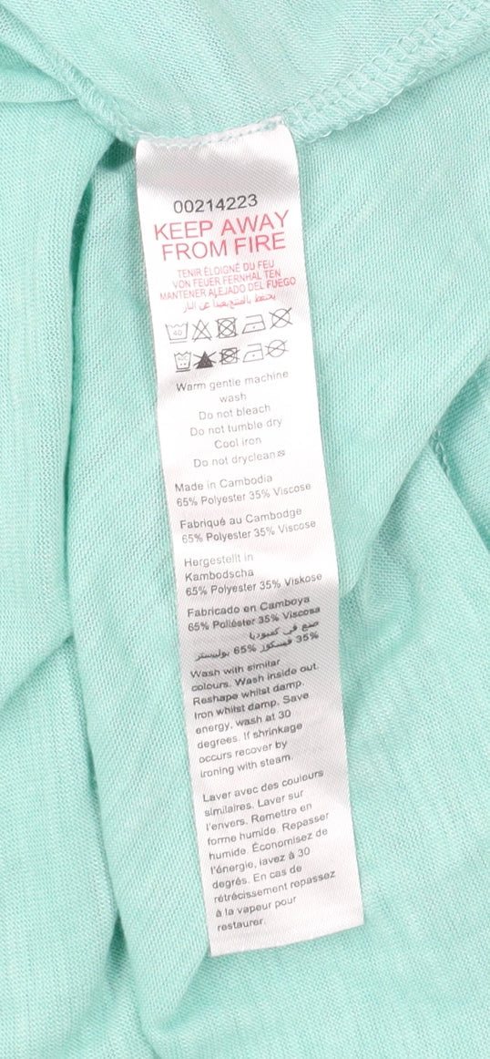 Avenue Women’s Green Size 20 V-Neck Short Sleeve T-Shirt