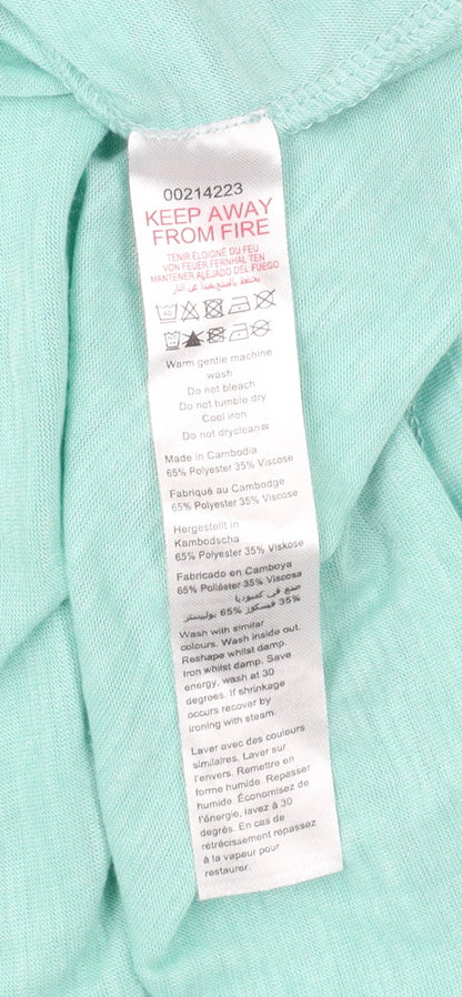 Avenue Women’s Green Size 20 V-Neck Short Sleeve T-Shirt