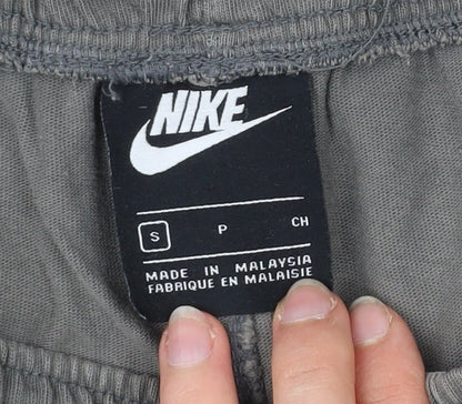 Nike Men's Grey Small Athletic Cotton Shorts with Pockets