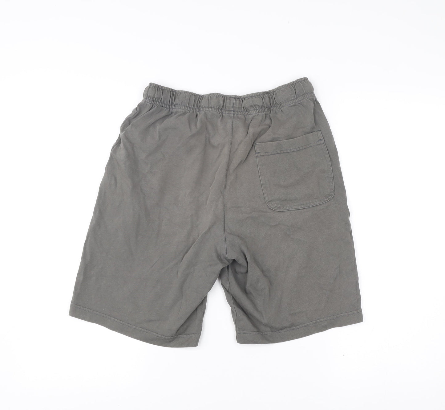 Nike Men's Grey Small Athletic Cotton Shorts with Pockets