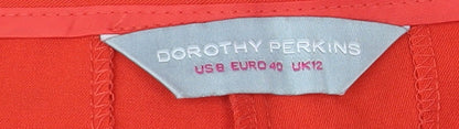 Womens UK Size 12 Dorothy Perkins Slim Fit BusinessCasualWorkwear Red Trousers