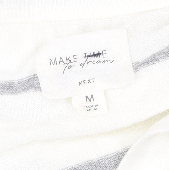 Womens UK Size M NEXT White Pullover Jumper