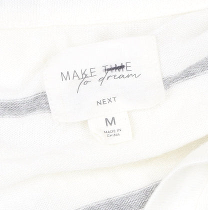 Womens UK Size M NEXT White Pullover Jumper