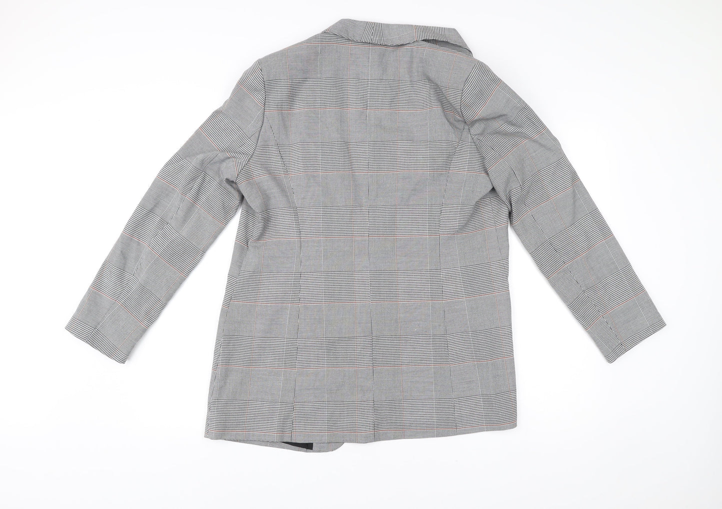 Papaya Women Grey Check Blazer Size 14 Workwear Jacket