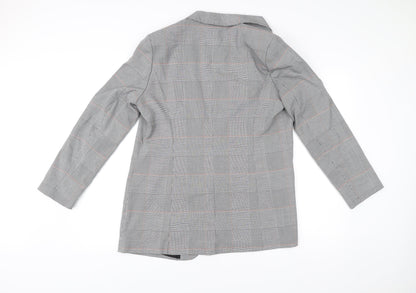 Papaya Women Grey Check Blazer Size 14 Workwear Jacket