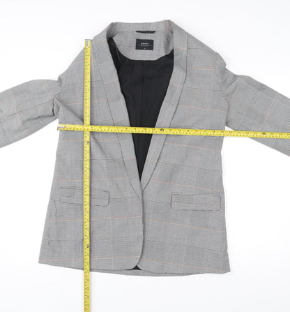 Papaya Women Grey Check Blazer Size 14 Workwear Jacket