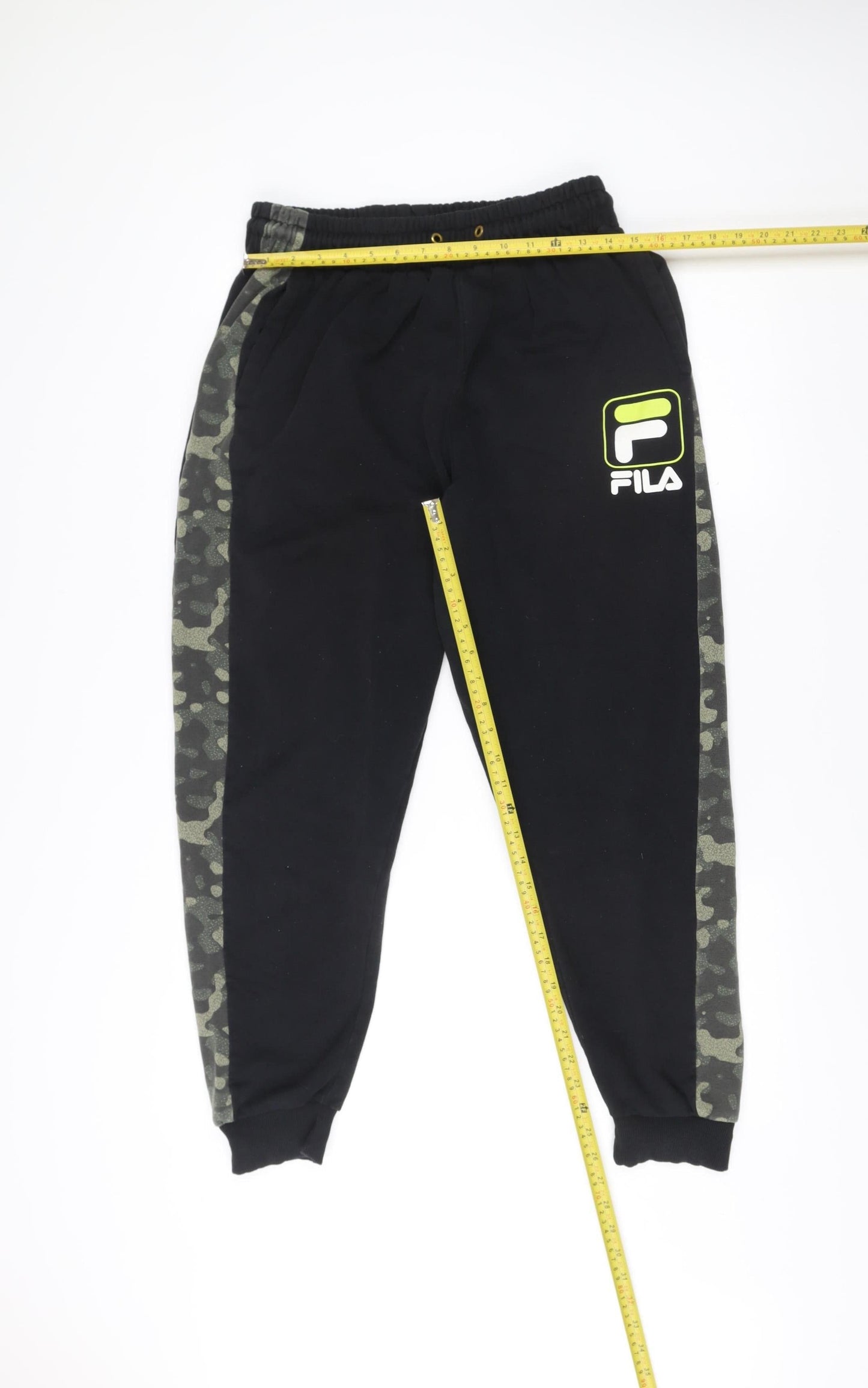 Fila Mens Black Camouflage Side Stripe Jogger Sweatpants M Regular