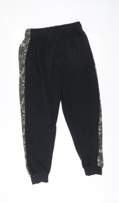Fila Mens Black Camouflage Side Stripe Jogger Sweatpants M Regular