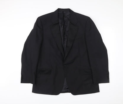 Berwin & Berwin Men’s Black Wool Blazer Jacket 42R Notch Lapel