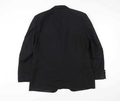 Berwin & Berwin Men’s Black Wool Blazer Jacket 42R Notch Lapel