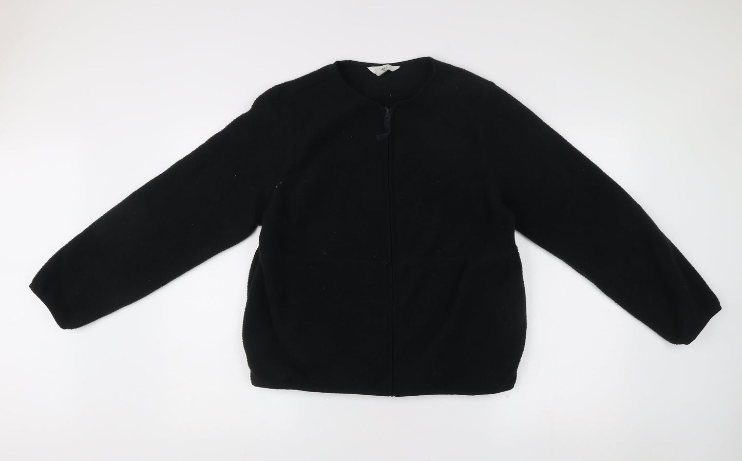Marks and Spencer Women’s Black M Fleece Zip Jacket Regular Fit