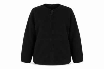 Marks and Spencer Women’s Black M Fleece Zip Jacket Regular Fit