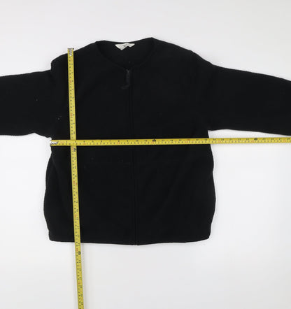 Marks and Spencer Women’s Black M Fleece Zip Jacket Regular Fit