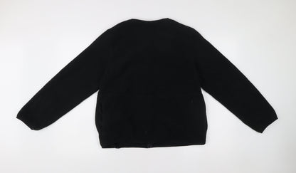 Marks and Spencer Women’s Black M Fleece Zip Jacket Regular Fit