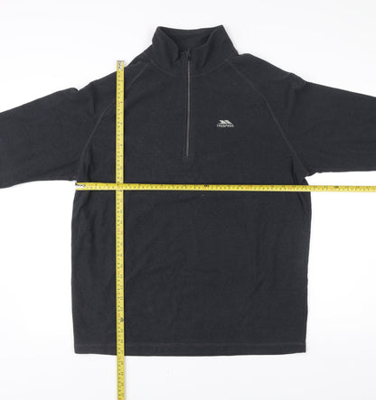 Trespass Men’s Black XL 44-46" Fleece Jacket 1/2 Zip Outdoor Regular Fit