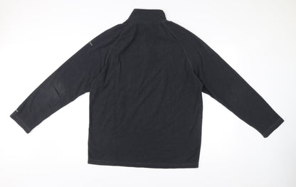 Trespass Men’s Black XL 44-46" Fleece Jacket 1/2 Zip Outdoor Regular Fit