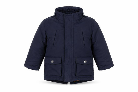 H&M Unisex Baby Blue 6-9 Months Puffer Jacket Hooded Winter Coat
