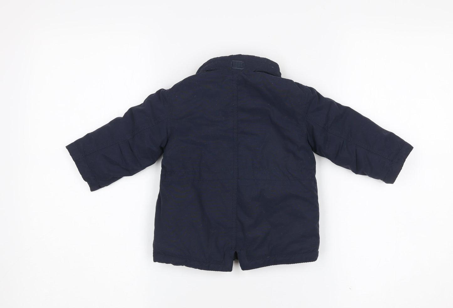 H&M Unisex Baby Blue 6-9 Months Puffer Jacket Hooded Winter Coat
