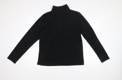 Peter Storm Womens Black Size 16 Fleece 1/2 Zip Jacket Outdoor Hiking