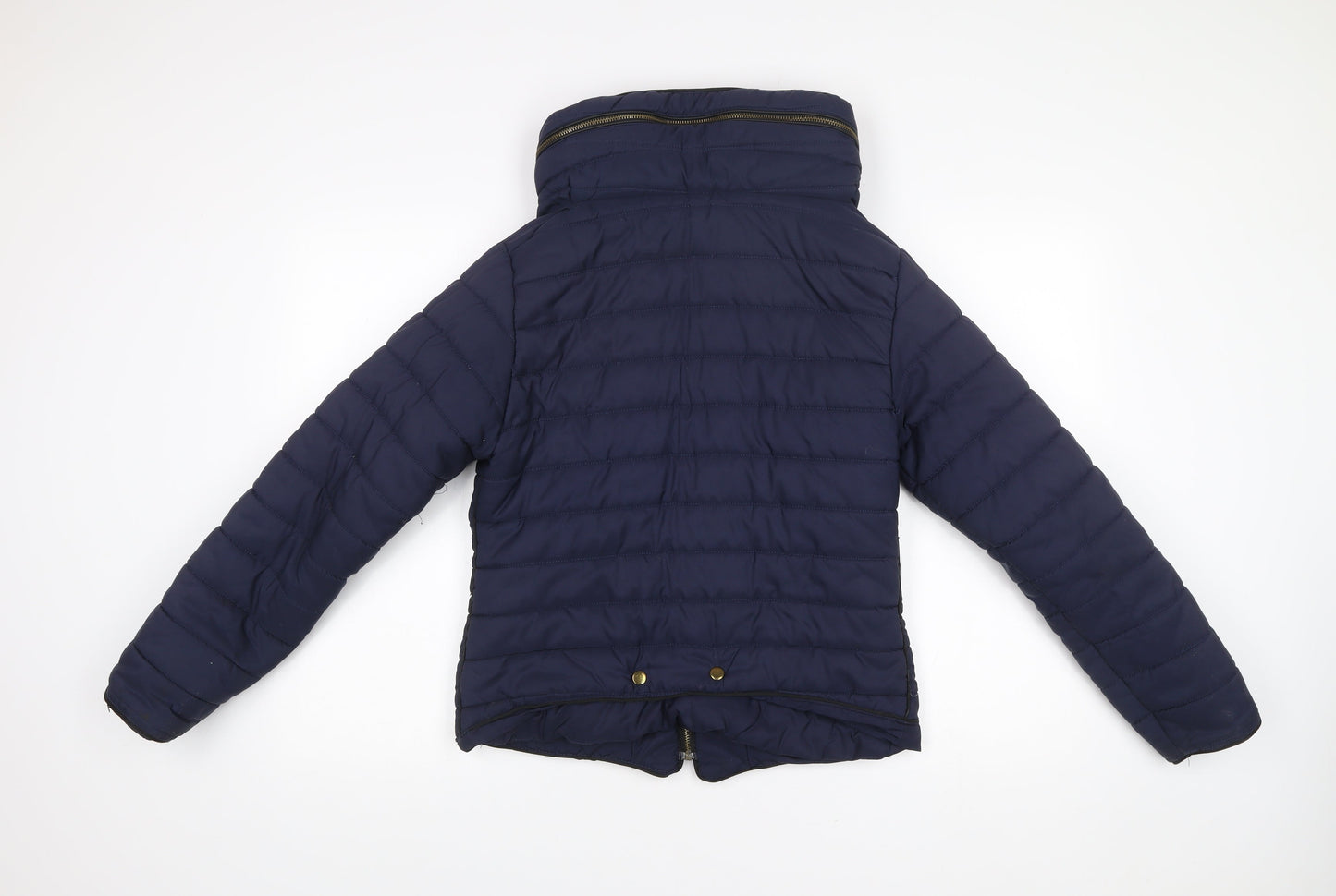 Rising Womens Blue Hooded Puffer Jacket Size M Winter Coat