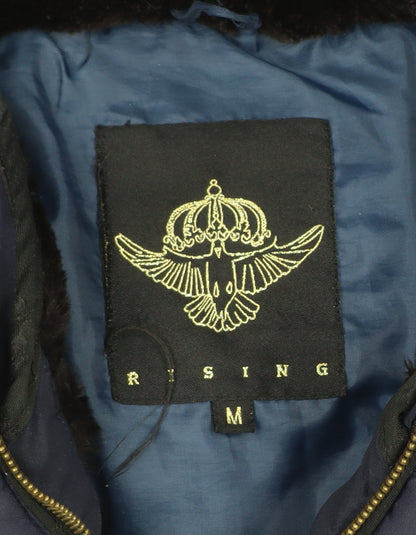 Rising Womens Blue Hooded Puffer Jacket Size M Winter Coat