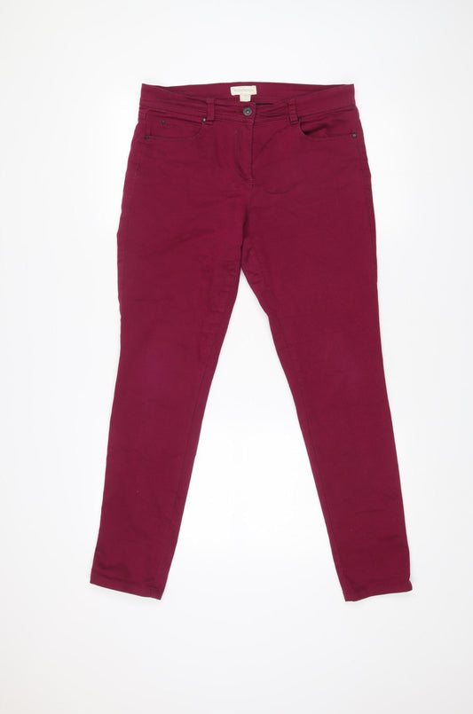 Monsoon Women’s Red Slim Jegging Trousers Size 12 Cotton Blend