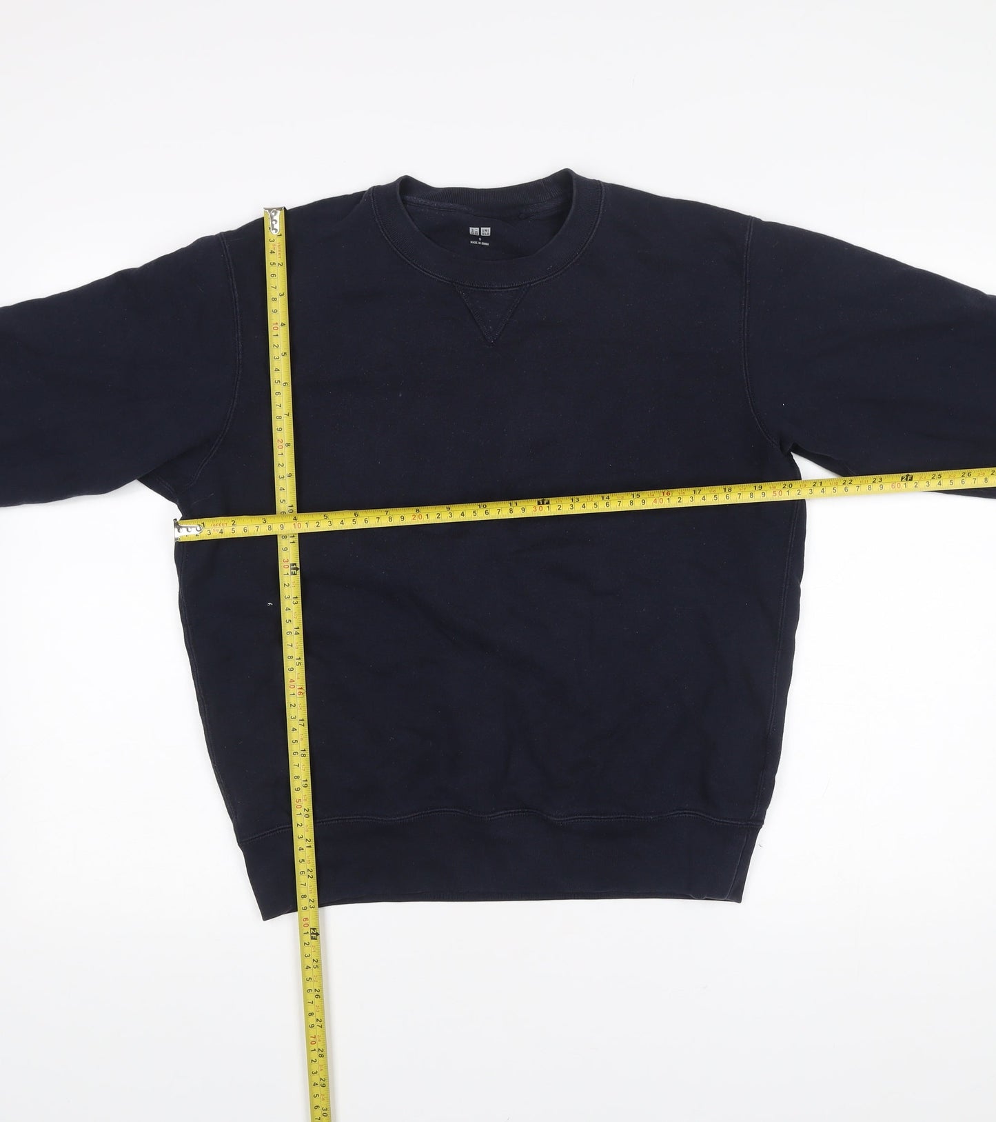 Uniqlo Men’s Black Small Sweatshirt Pullover Crew Neck Long Sleeve