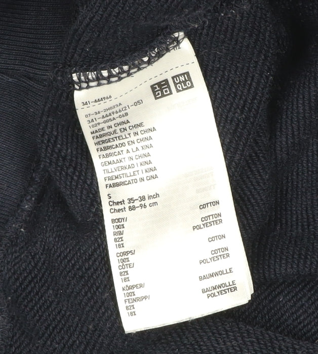 Uniqlo Men’s Black Small Sweatshirt Pullover Crew Neck Long Sleeve