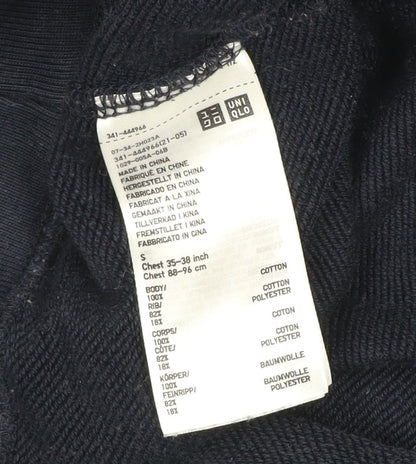 Uniqlo Men’s Black Small Sweatshirt Pullover Crew Neck Long Sleeve