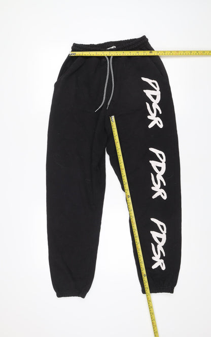Public Desire Womens Black Jogger Trousers Size 8 Elastic Waist