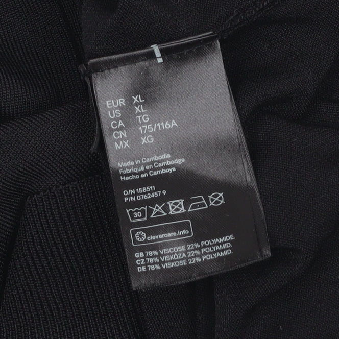 BASICS Men’s Black XL Polo Shirt Short Sleeve Viscose Blend