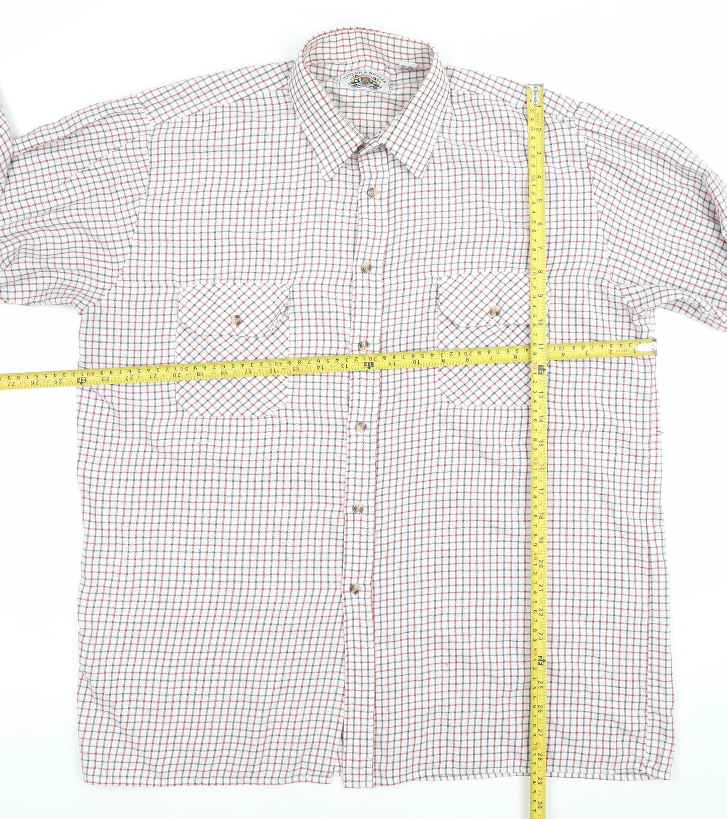 Taylor & Butler Men's Multicoloured Check Long Sleeve Shirt L