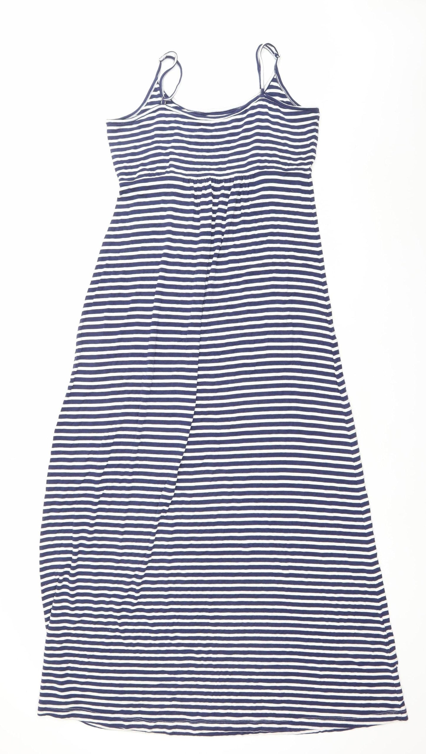 Calvin Klein Women’s Blue Striped Midi Slip Dress Size 8