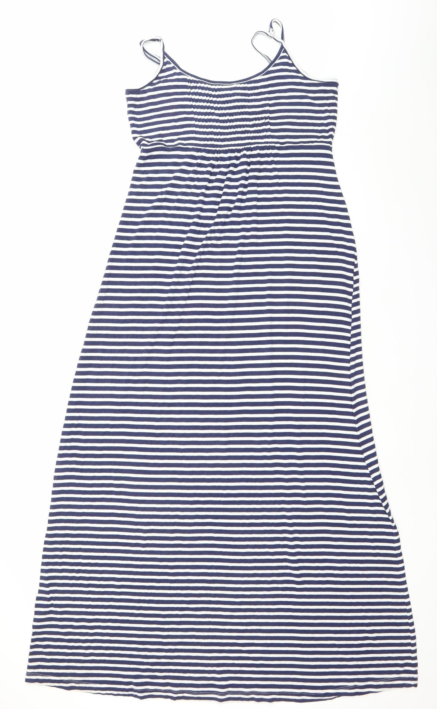 Calvin Klein Women’s Blue Striped Midi Slip Dress Size 8