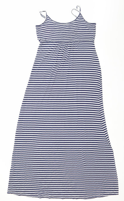 Calvin Klein Women’s Blue Striped Midi Slip Dress Size 8