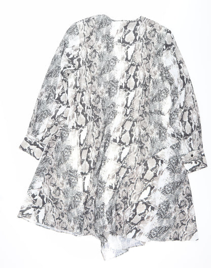Star by Julien Macdonald Women’s Grey Snake Print Bodycon Dress Size 18