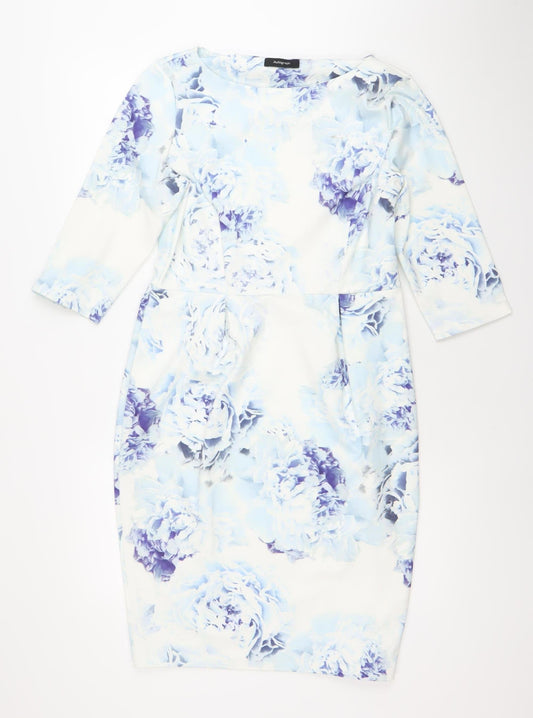 Marks and Spencer Women’s Multicoloured Floral Bodycon Dress UK 12