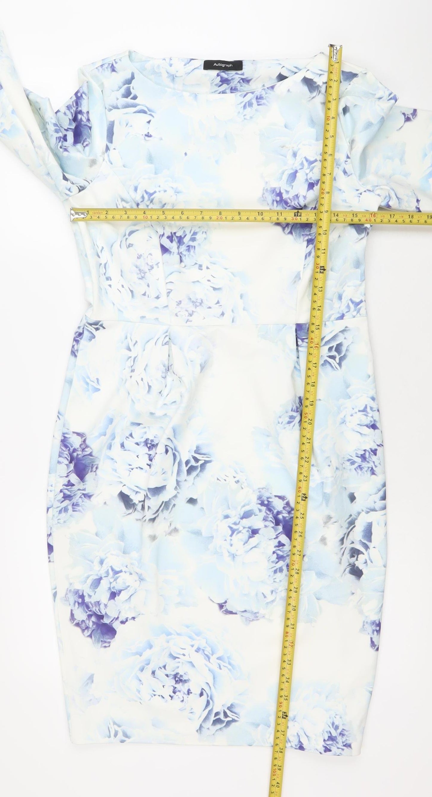 Marks and Spencer Women’s Multicoloured Floral Bodycon Dress UK 12