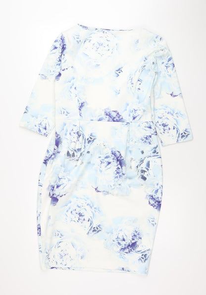 Marks and Spencer Women’s Multicoloured Floral Bodycon Dress UK 12