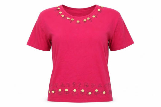 Womens UK Size L Country Casuals Red Basic T-Shirt