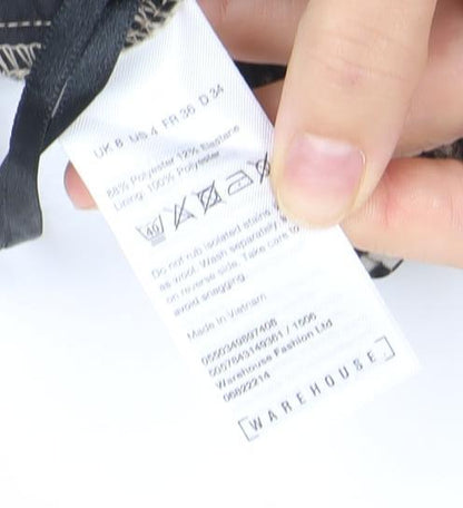 Warehouse Womens Multicoloured Snake Print Jumpsuit Size 12 V-Neck Wide-Leg