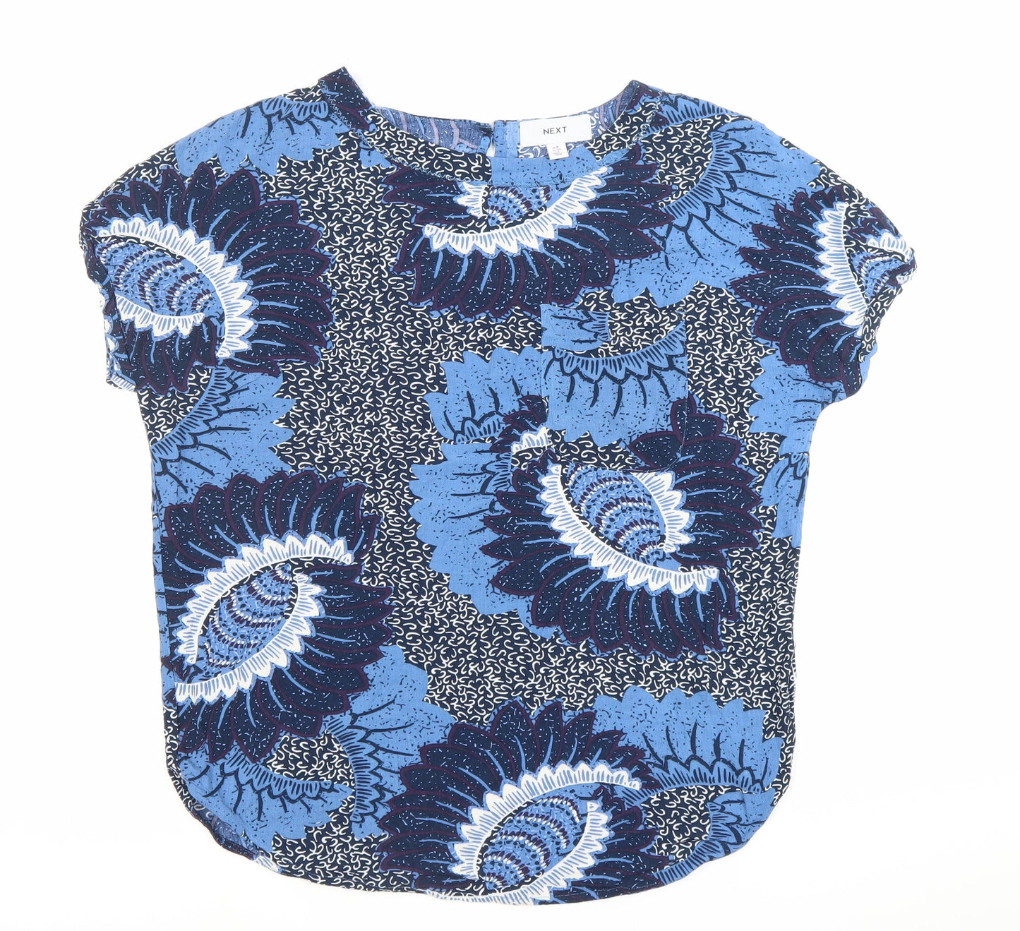 Womens UK Size 8 NEXT Blue Tunic Blouse