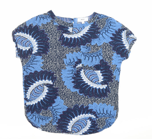 Womens UK Size 8 NEXT Blue Tunic Blouse