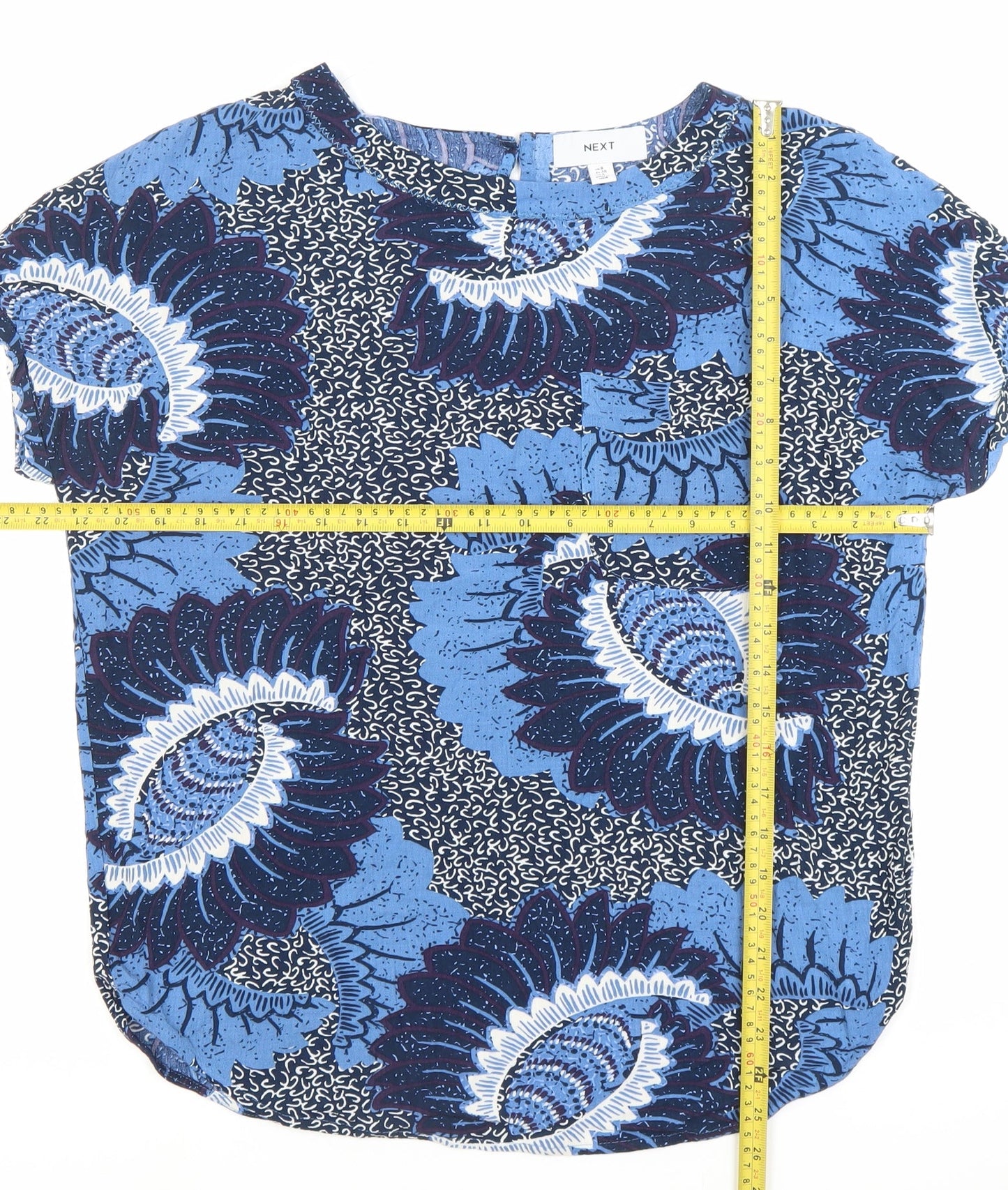 Womens UK Size 8 NEXT Blue Tunic Blouse