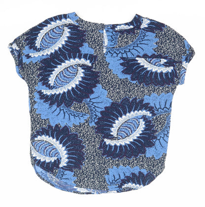 Womens UK Size 8 NEXT Blue Tunic Blouse