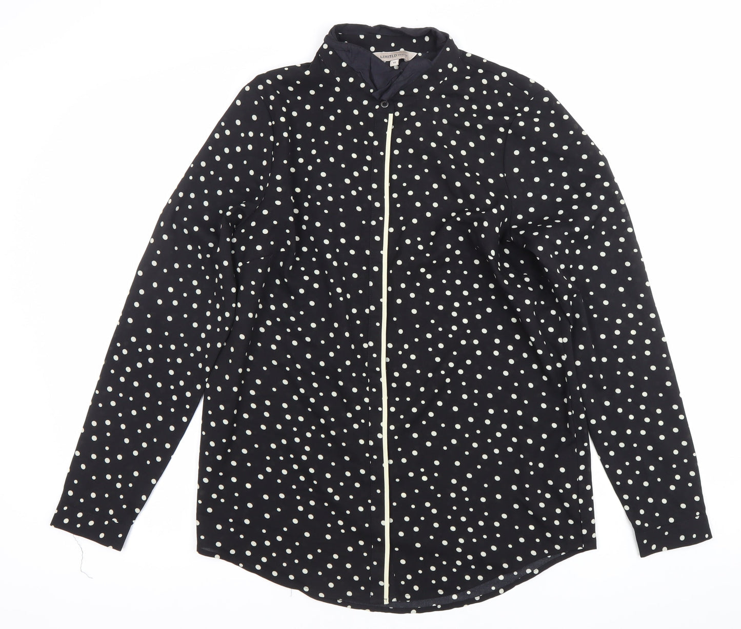 Womens UK Size 10 Marks and Spencer Black Basic Button-Up