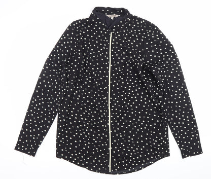 Womens UK Size 10 Marks and Spencer Black Basic Button-Up