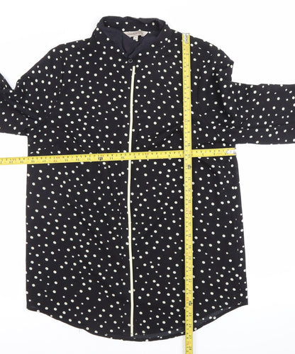 Womens UK Size 10 Marks and Spencer Black Basic Button-Up